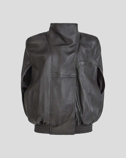 Ines Leather Cape Jacket