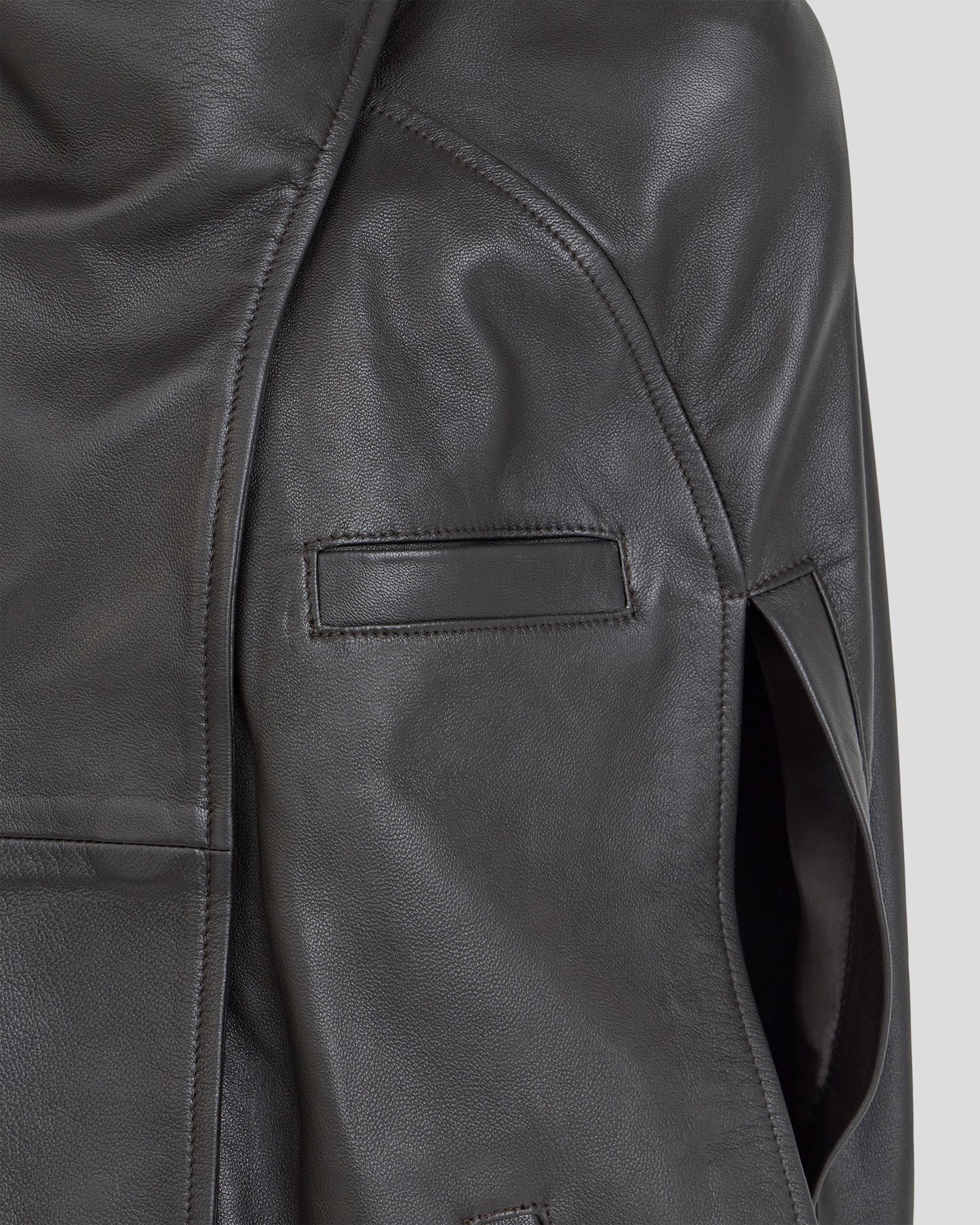 Ines Leather Cape Jacket