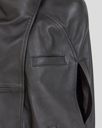 Ines Leather Cape Jacket