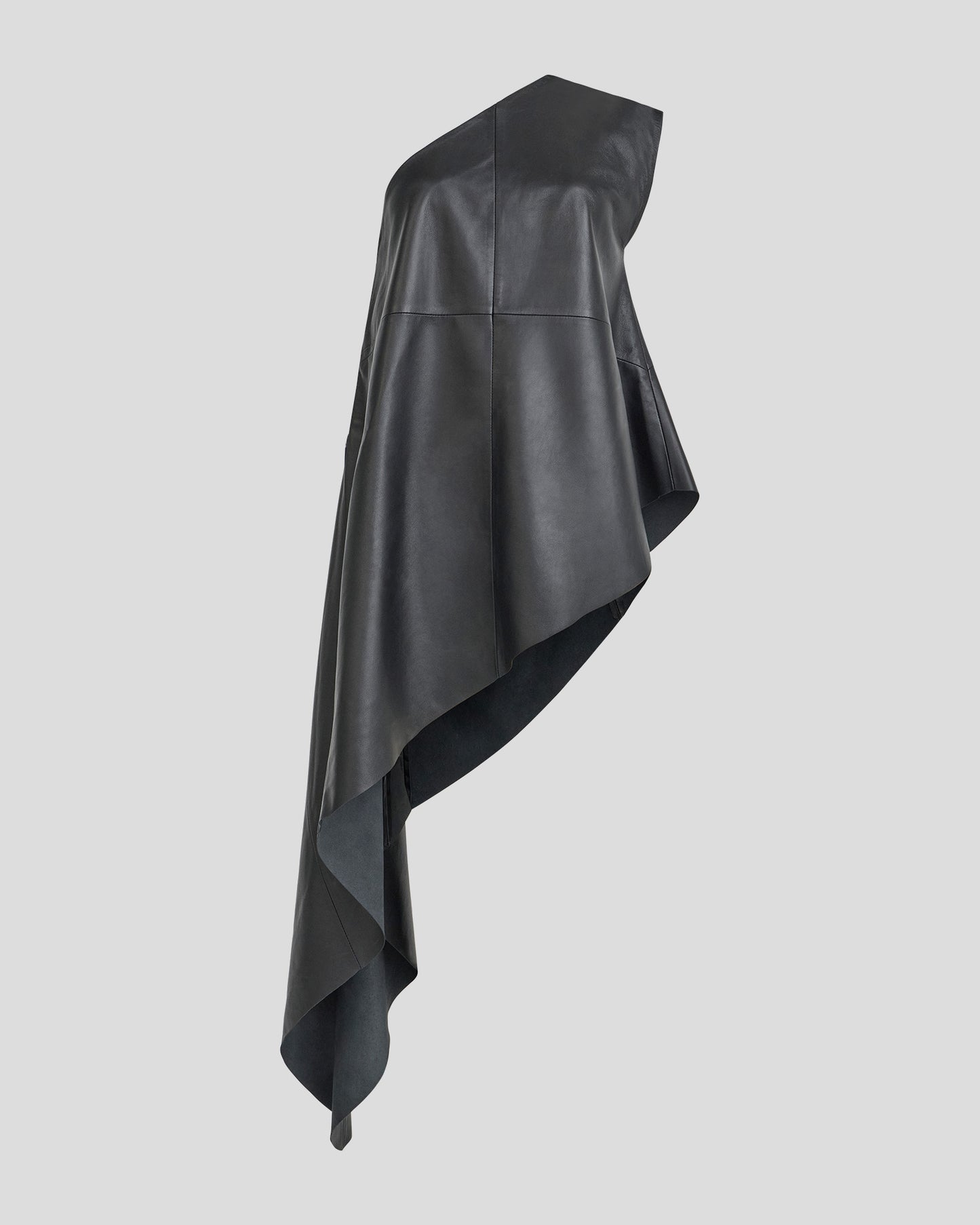 Kaia One-Shoulder Leather Top