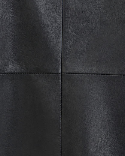 Kaia One-Shoulder Leather Top