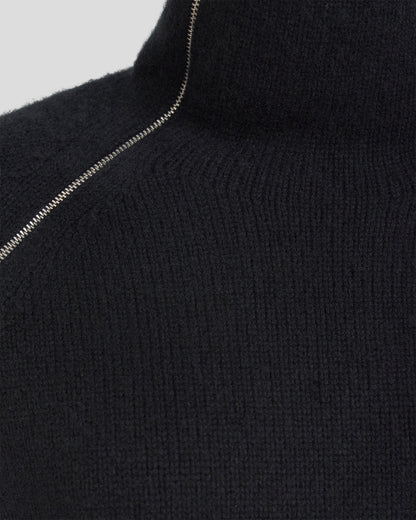 Narelle Asymmetric Zip Turtleneck Knit