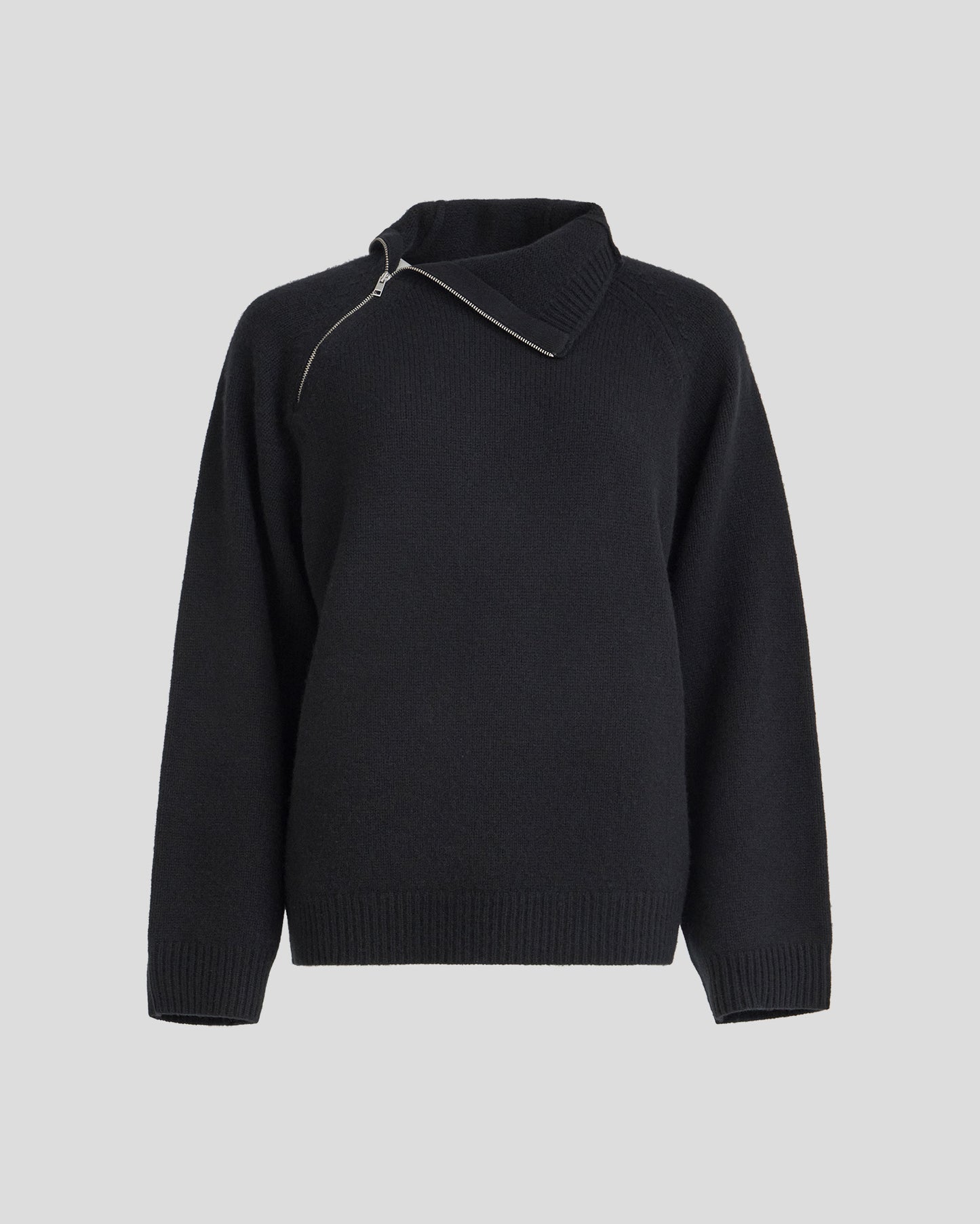 Narelle Asymmetric Zip Turtleneck Knit